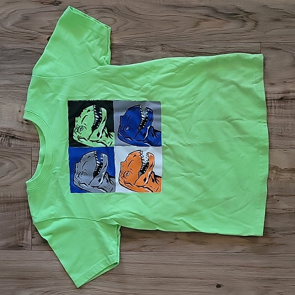 Garanimals, 5t, neon green dinosaur t-shirt.